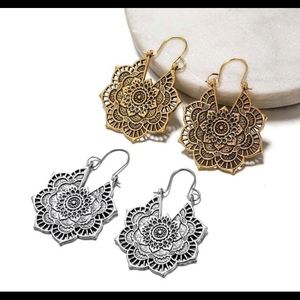 Antique Dangle Mandala Earrings